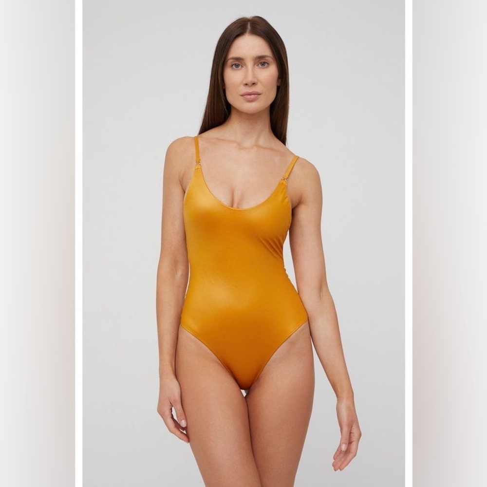 New GUESS Elegant Yellow One-Piece Swimsuit